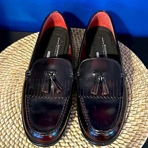 New Men’s Rockport Dark Brown Classic Leather Tassel Loafer Shoes Size US 10.5
